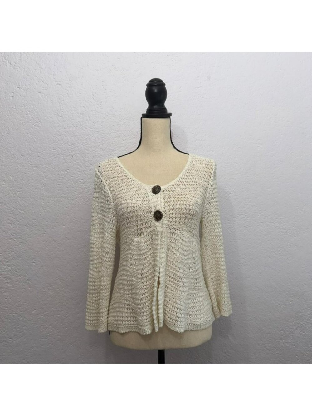 Y2K cottagecore babydoll cream knit  cardigan sweater